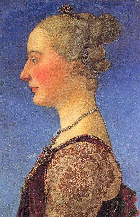 Pollaiuolo, Piero Portrait of a Young Woman Spain oil painting art